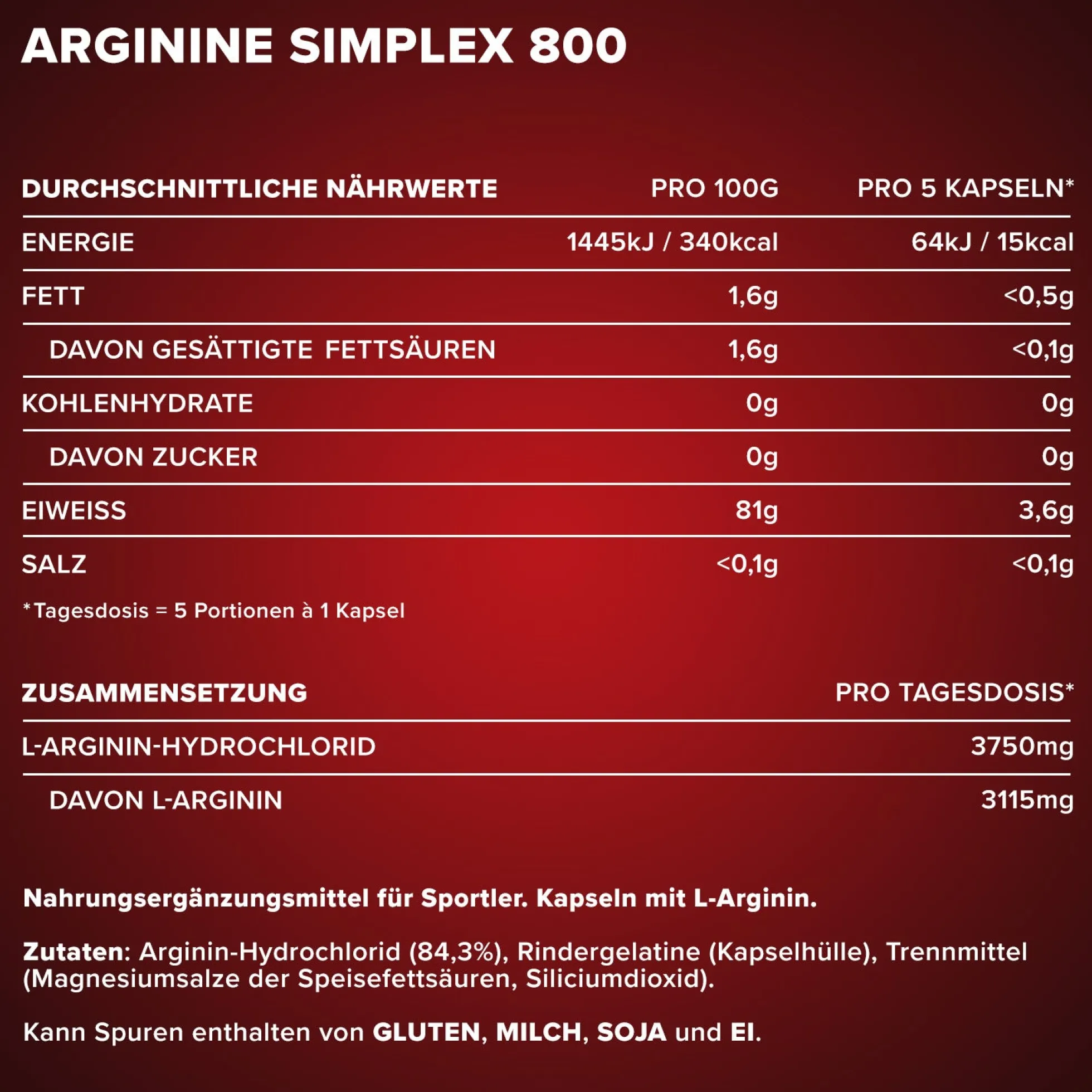 Arginin Simplex 800