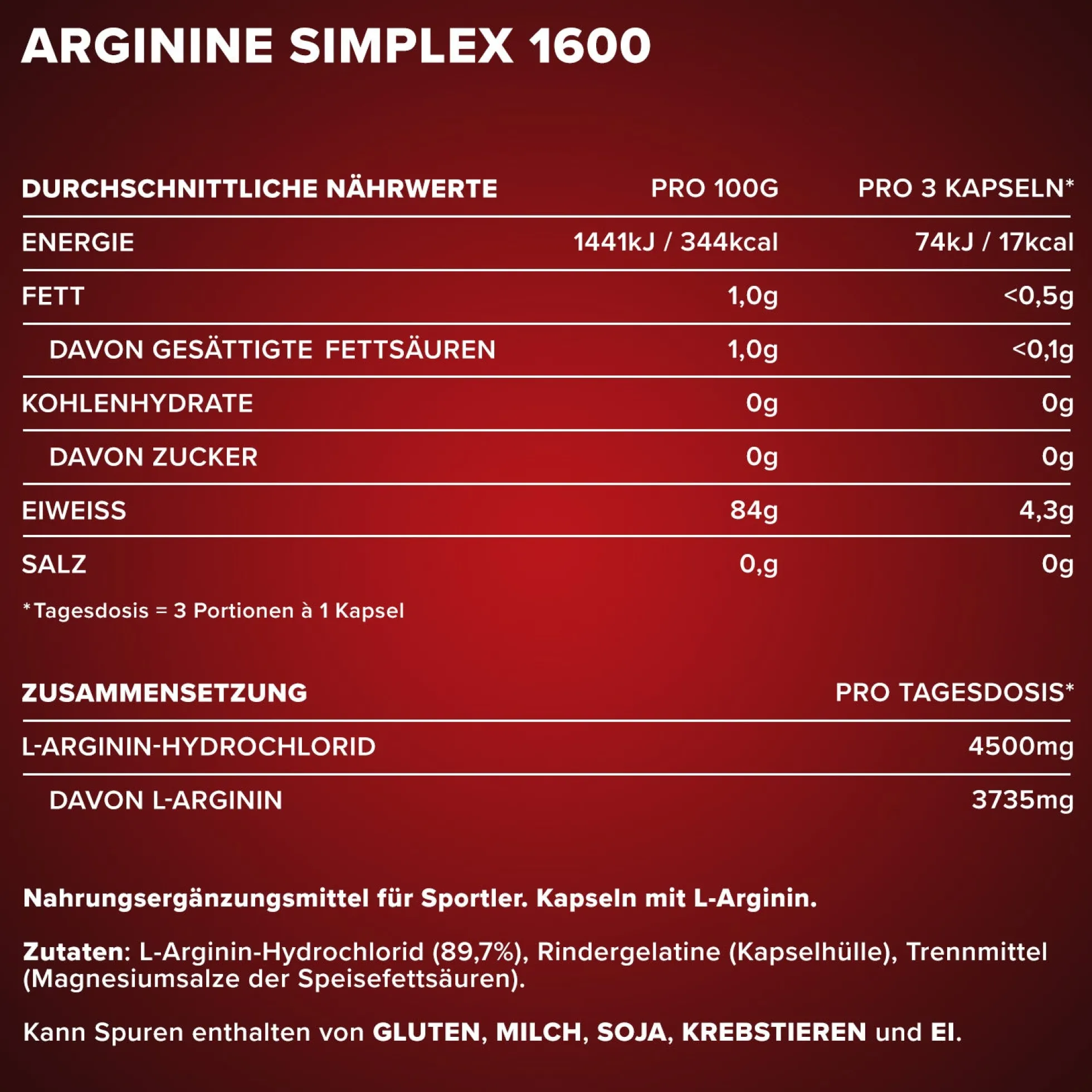 Arginin Simplex 1600