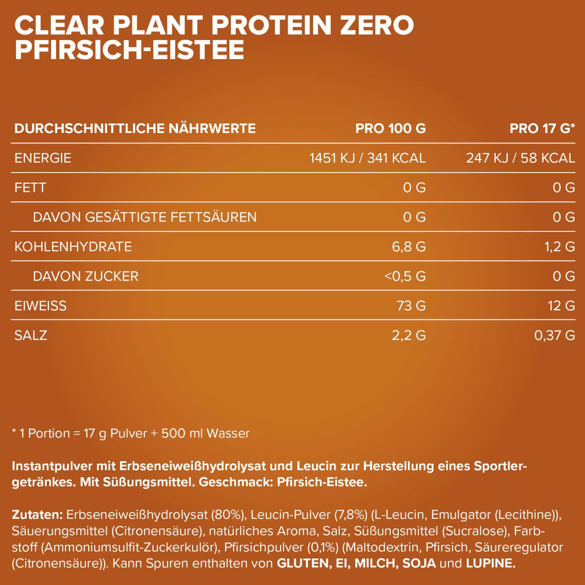 Clear Plant Protein ZERO (400g)