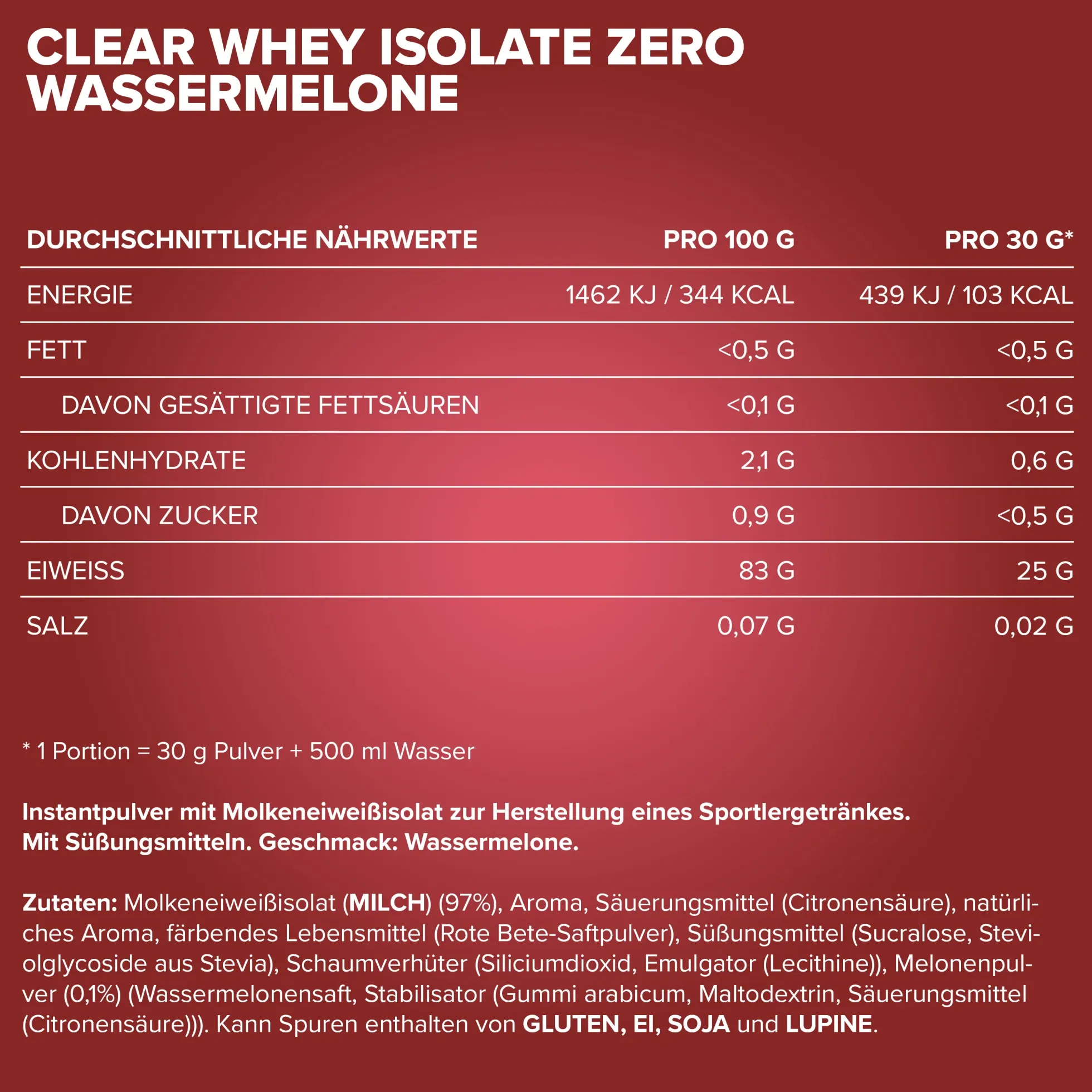 Clear Whey Isolate ZERO (400g)