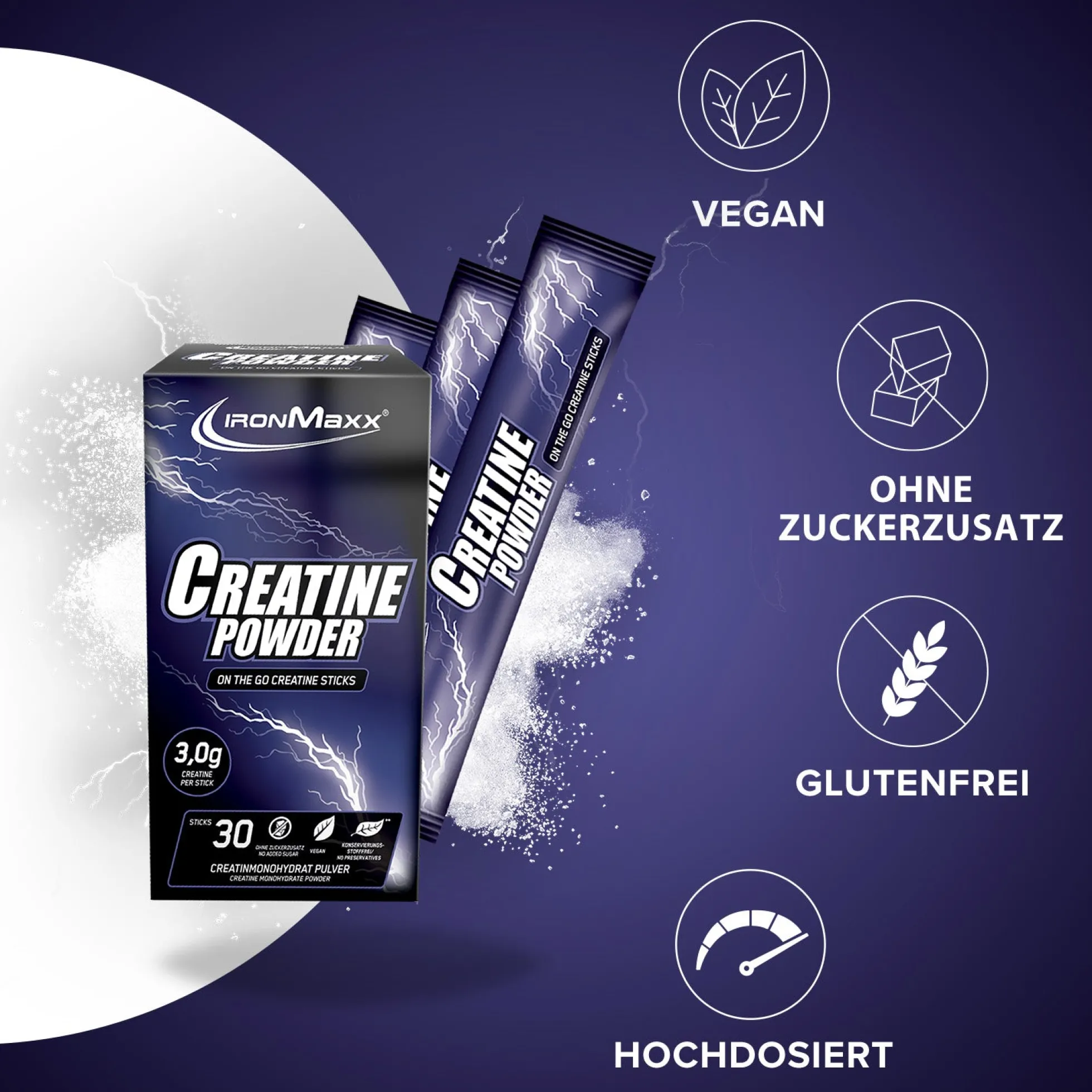 Creatine Monohydrate Sticks (30x3,4g)