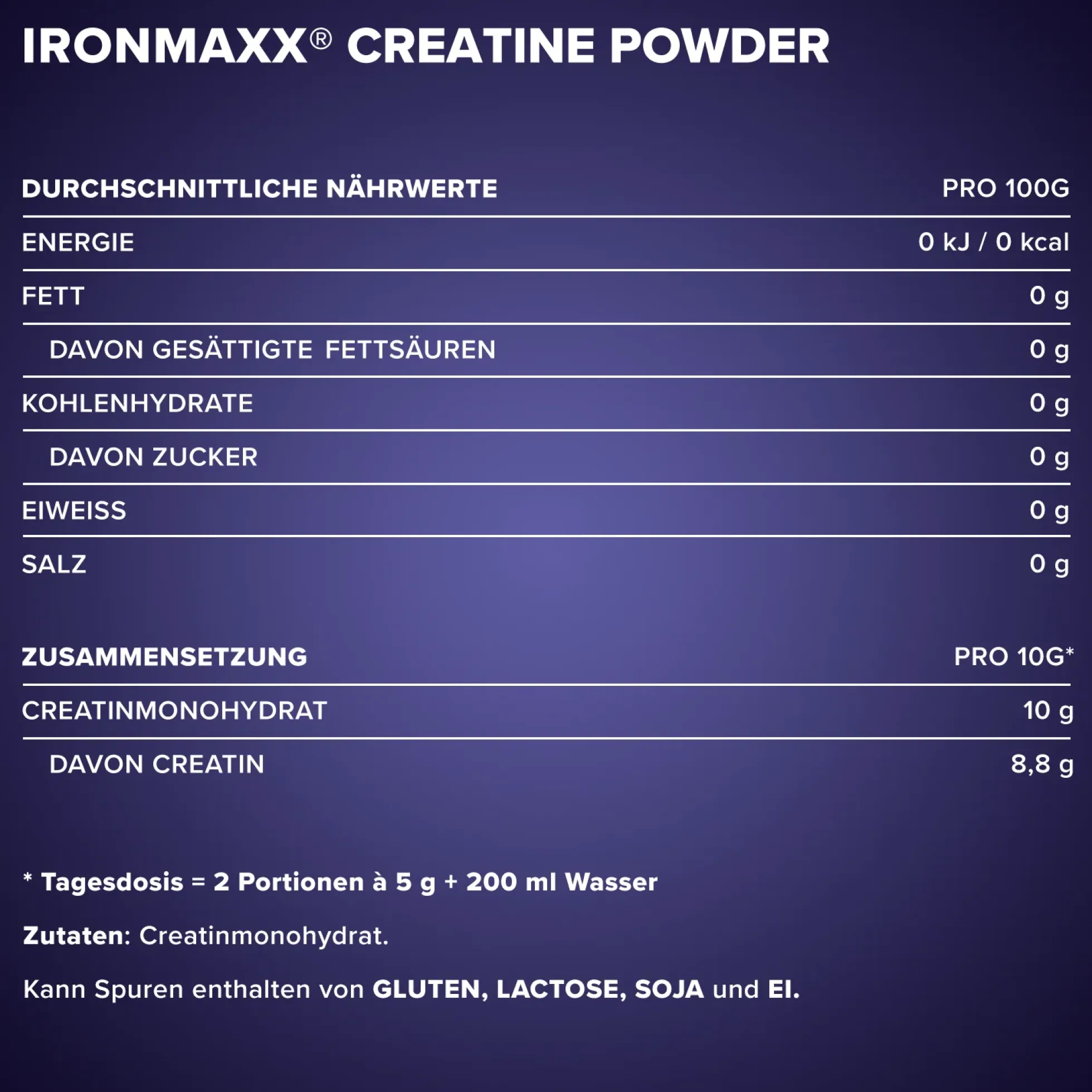 Creatine Powder Monohydrat (250g)