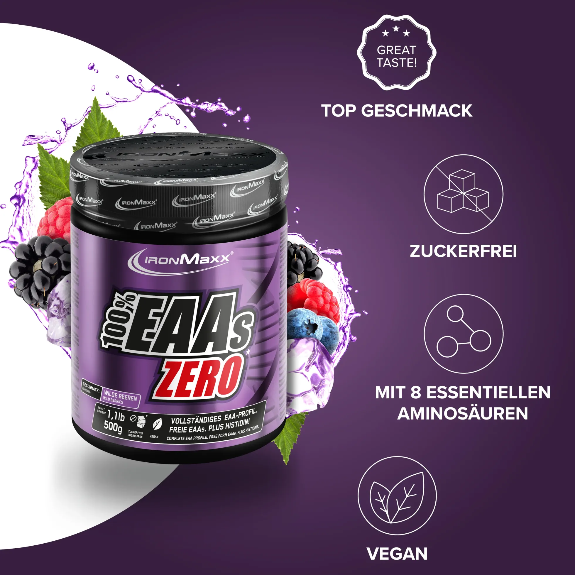 100% EAAs Zero (500g)