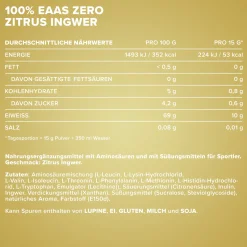 100% EAAs Zero (500g)
