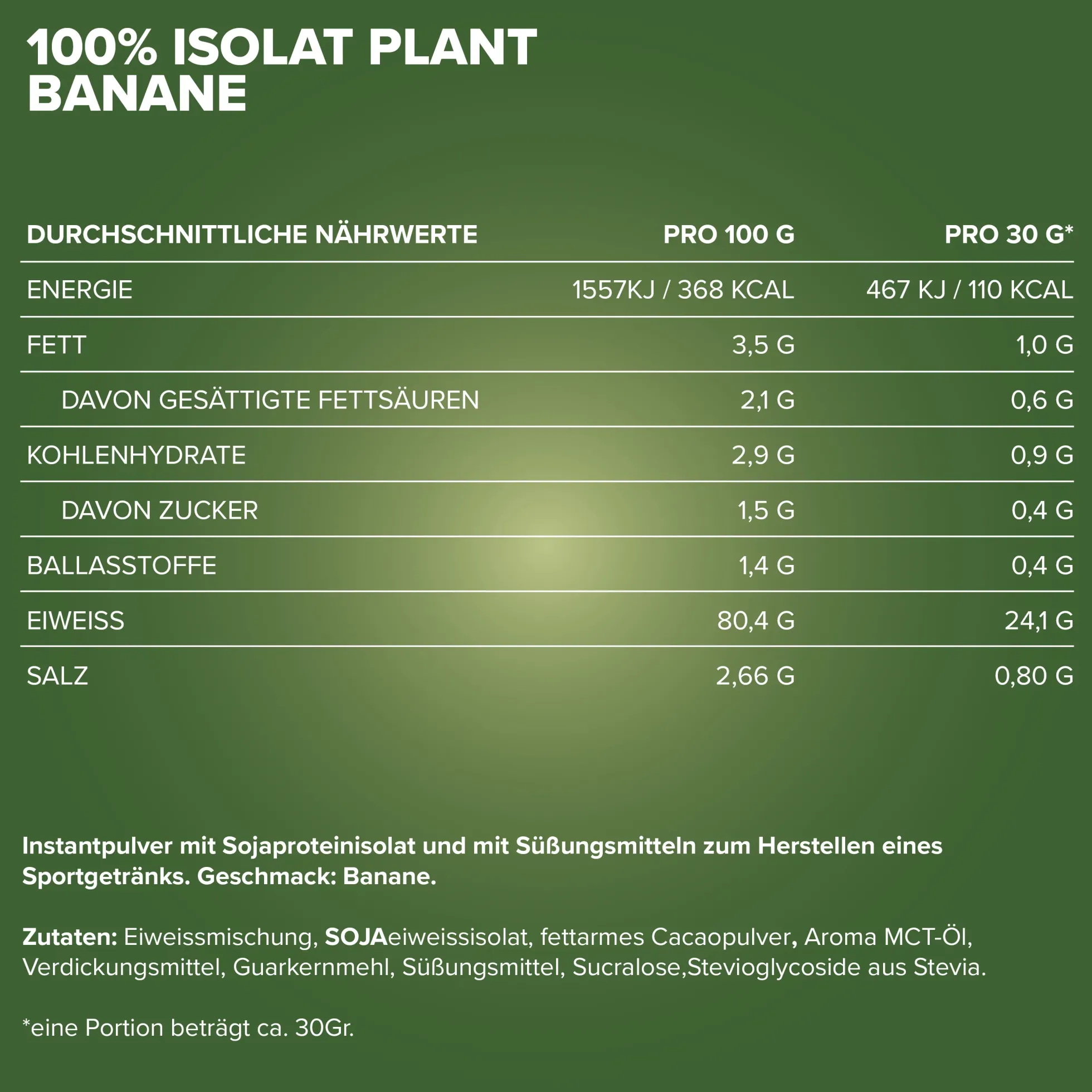 100% Isolat Plant (500g)