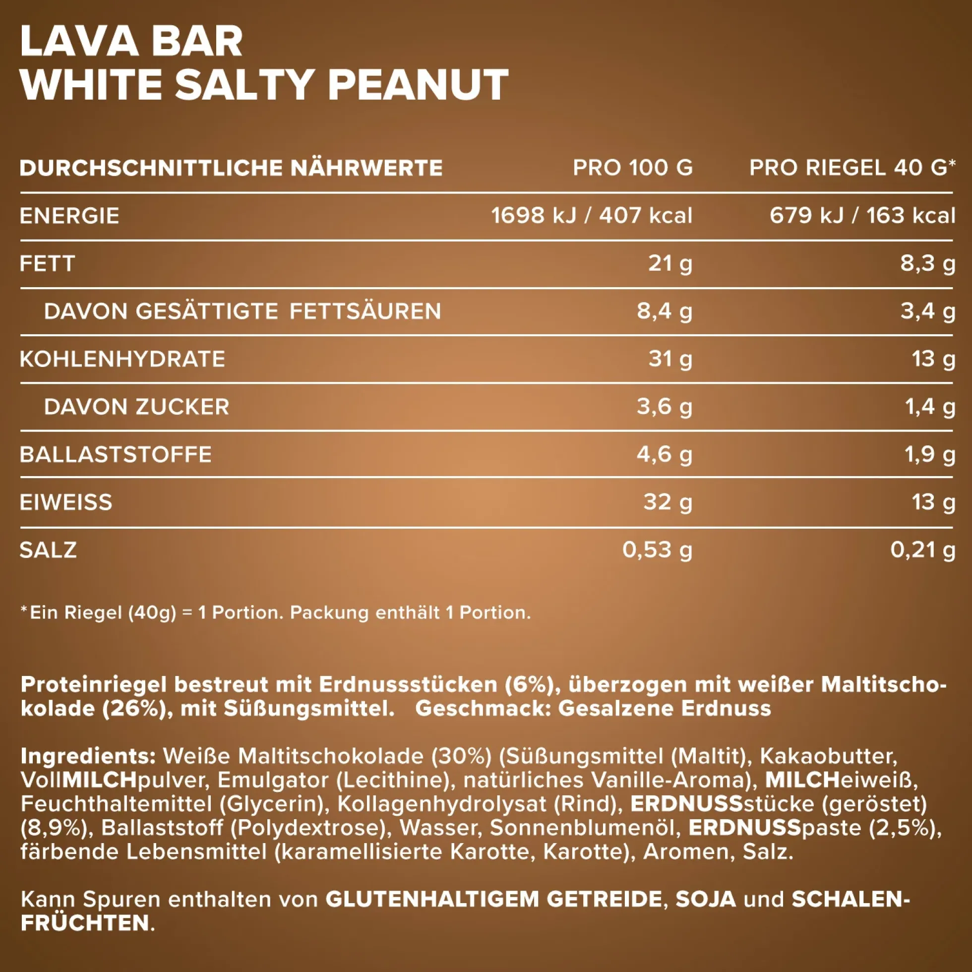 Lava Bar Protein Riegel (40g)