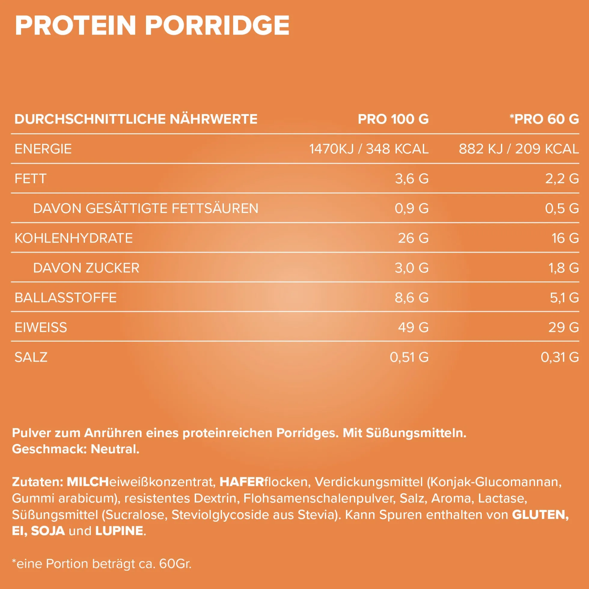 Protein Breakfast Sachets (10x60g)