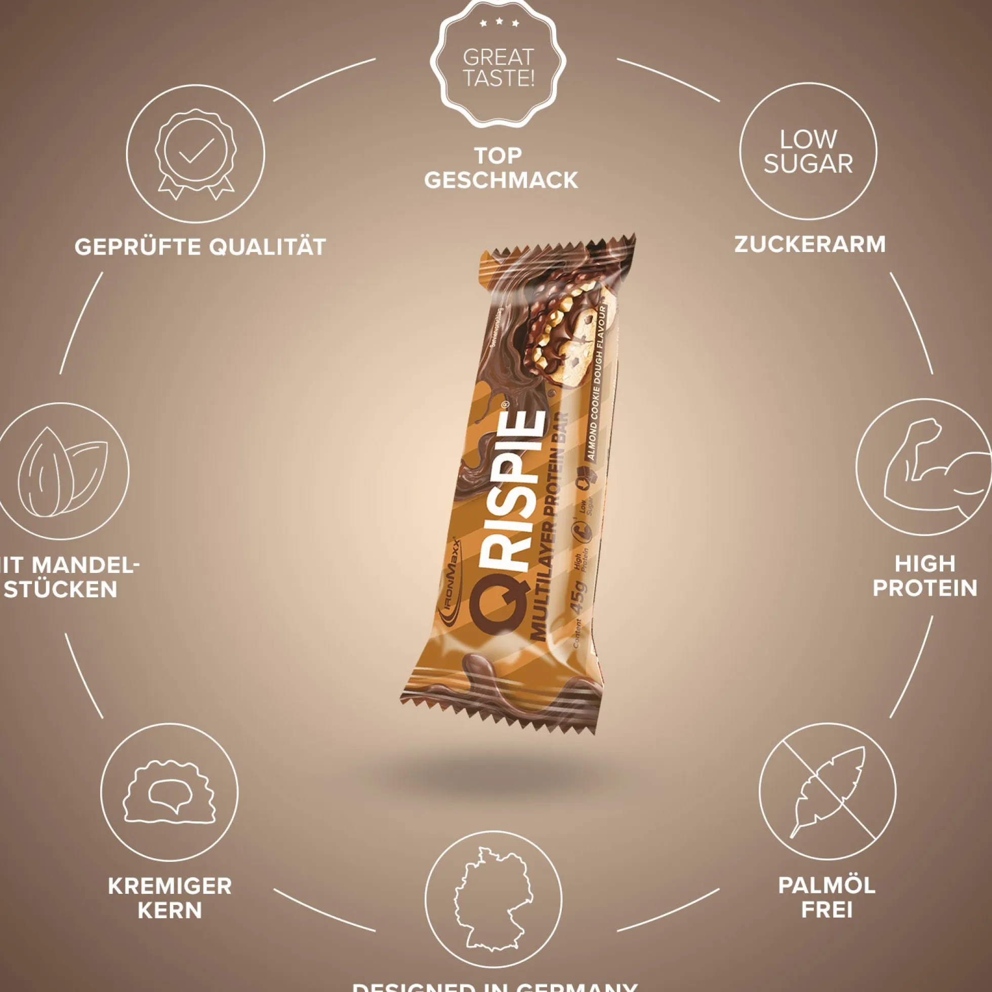 Qrispie Protein Riegel (16x45g)