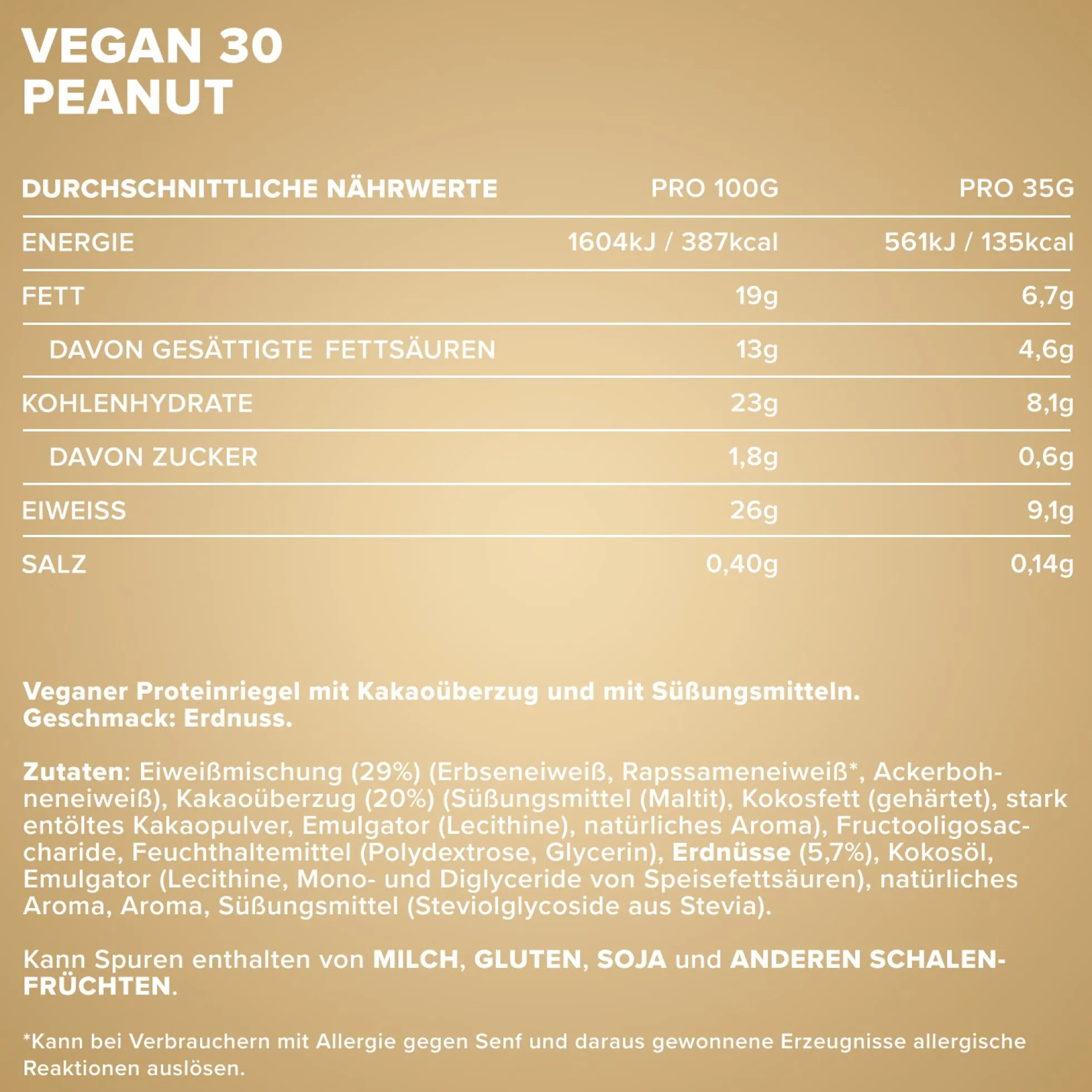 Vegan 30 Protein Riegel (35g)