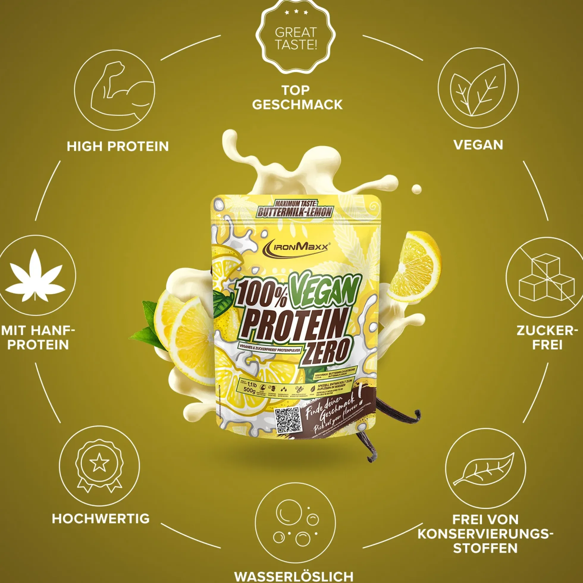 100% Vegan Protein Zero (500g)