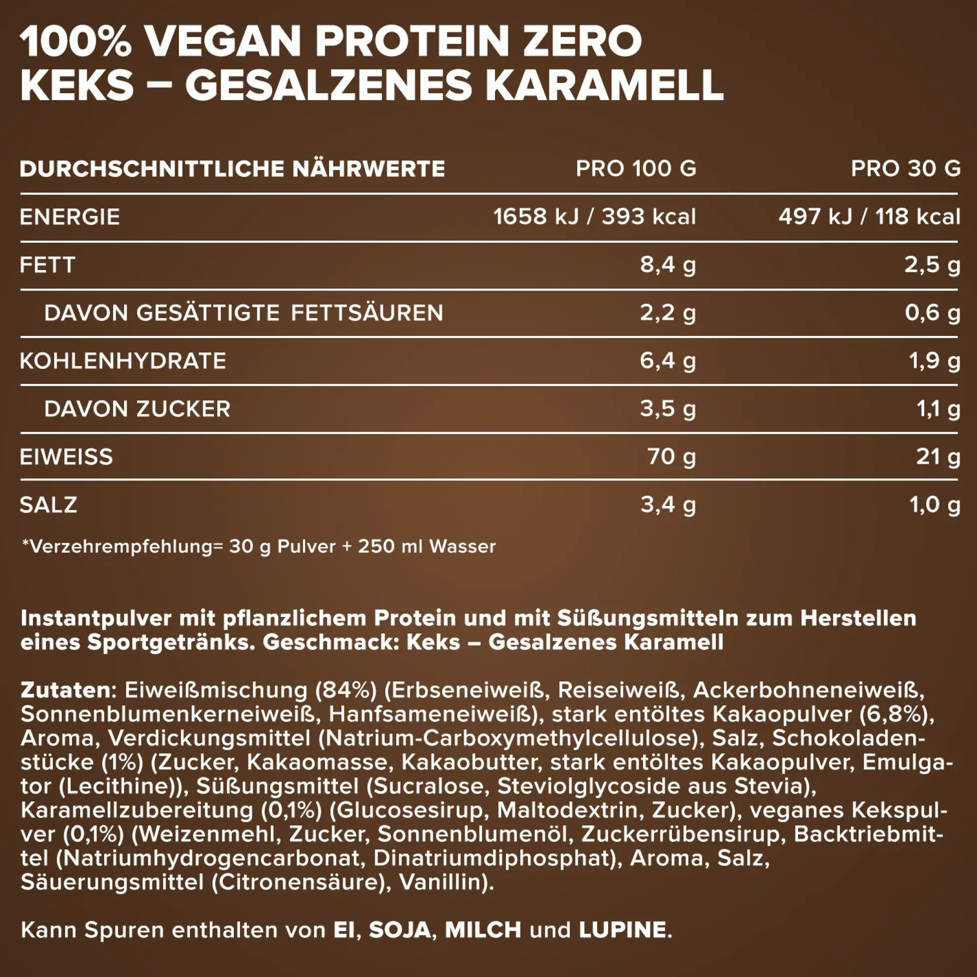 100% Vegan Protein Zero (500g)