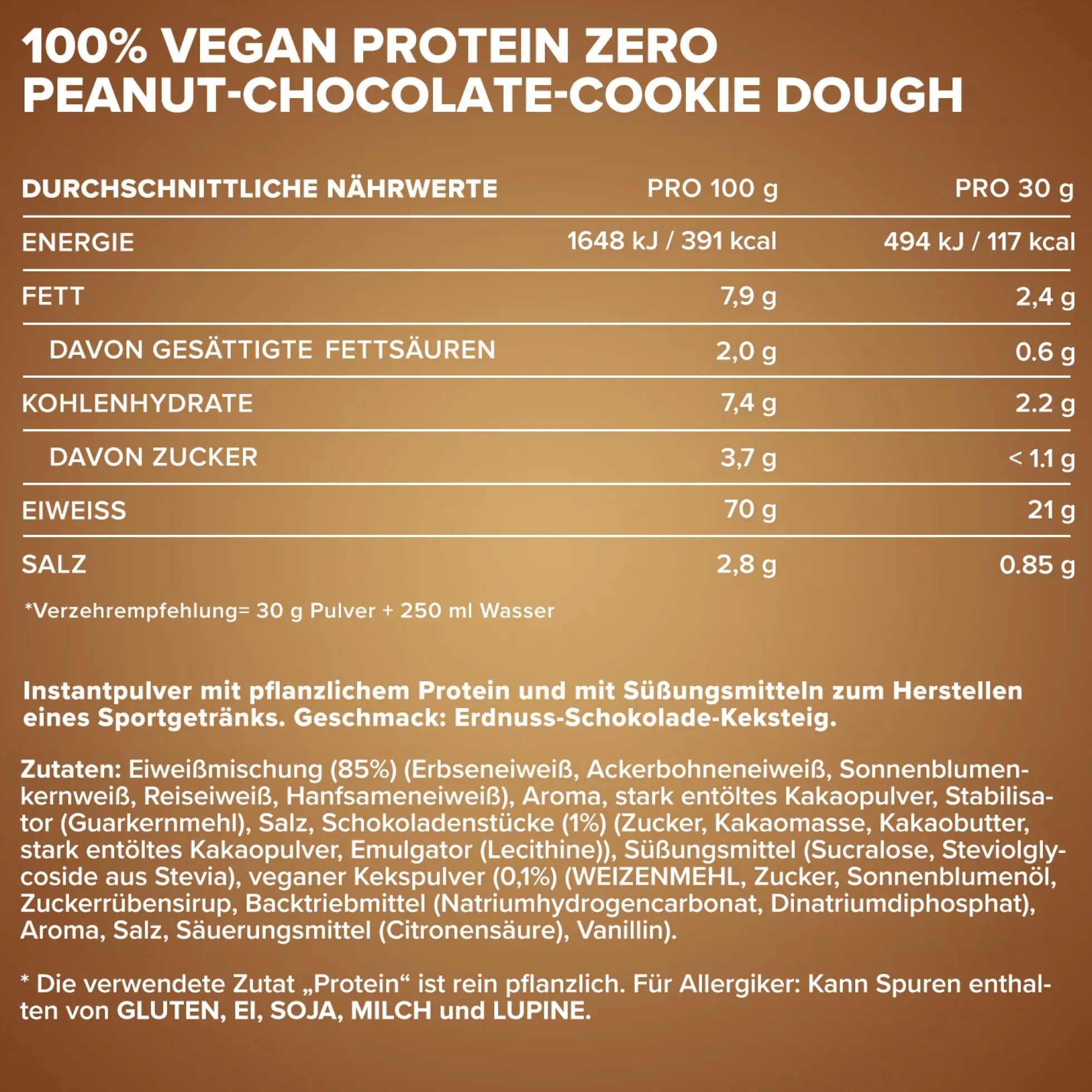 100% Vegan Protein Zero (500g)