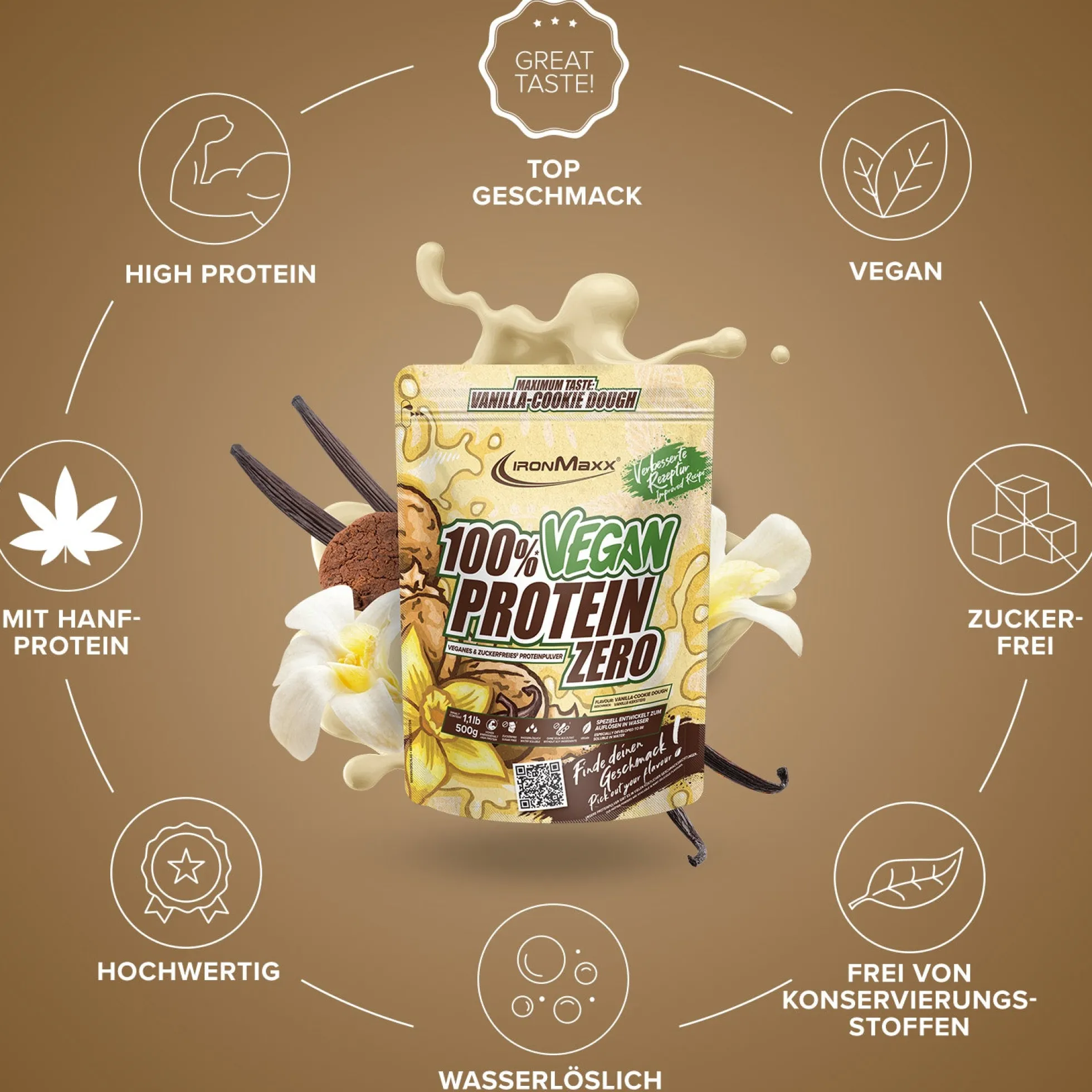 100% Vegan Protein Zero (500g)
