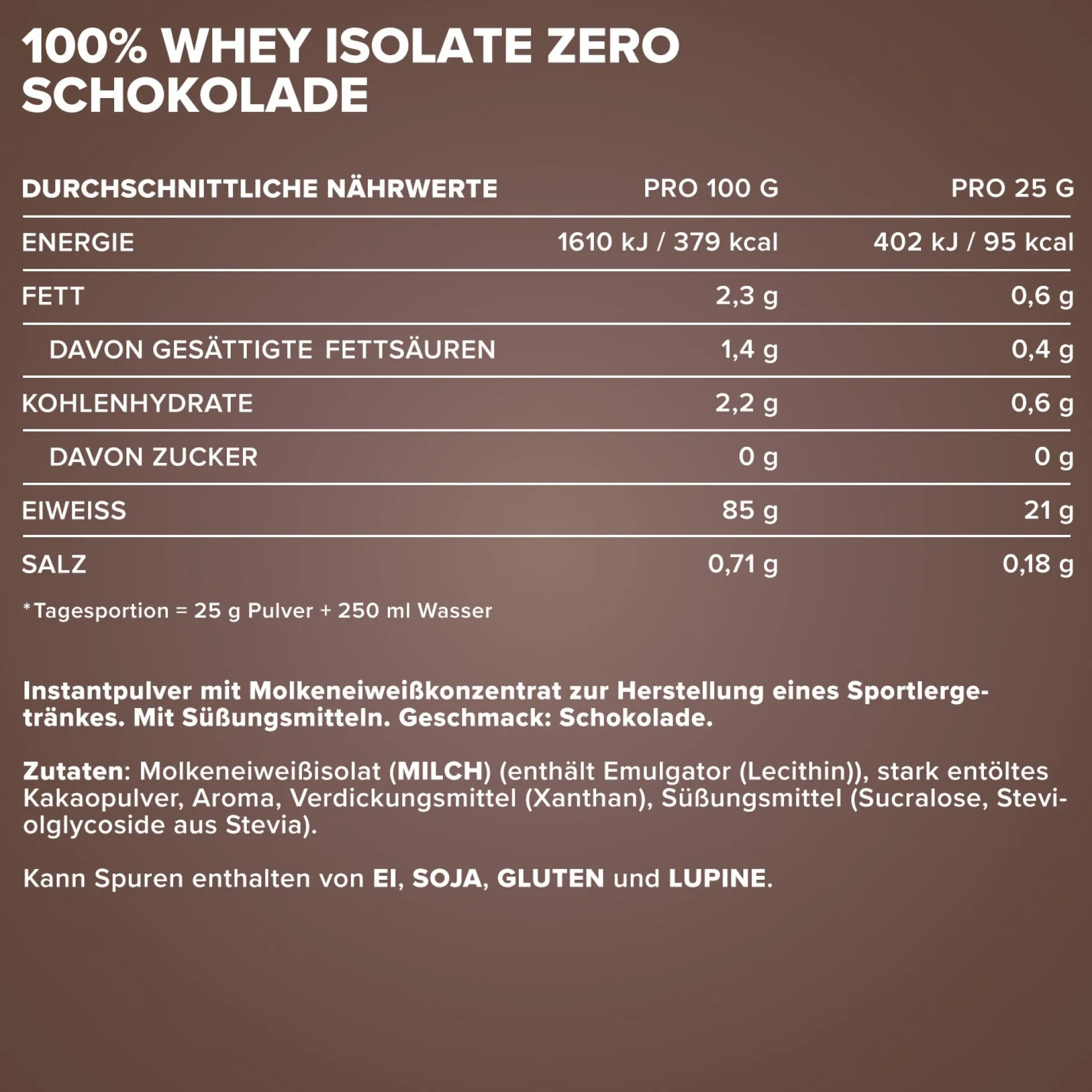 100% Whey Isolate ZERO (400g)