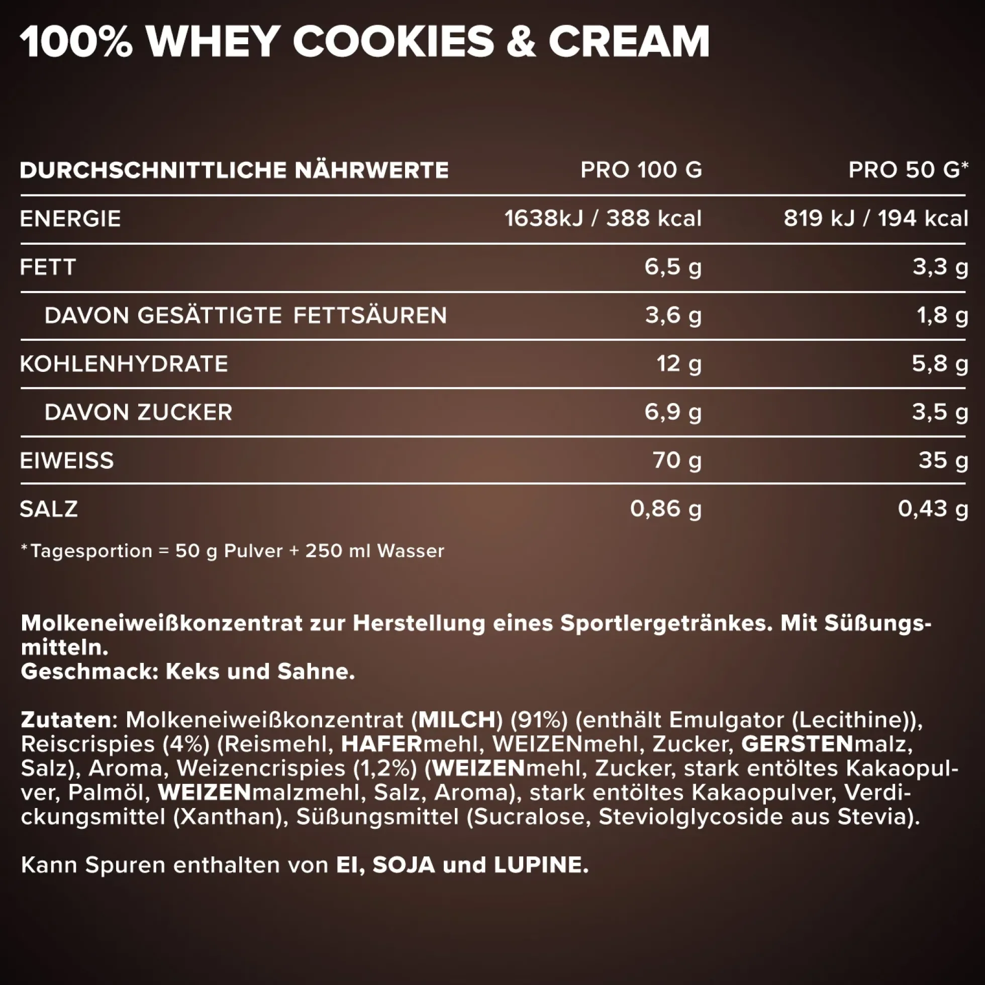 100% Whey Protein (500g)