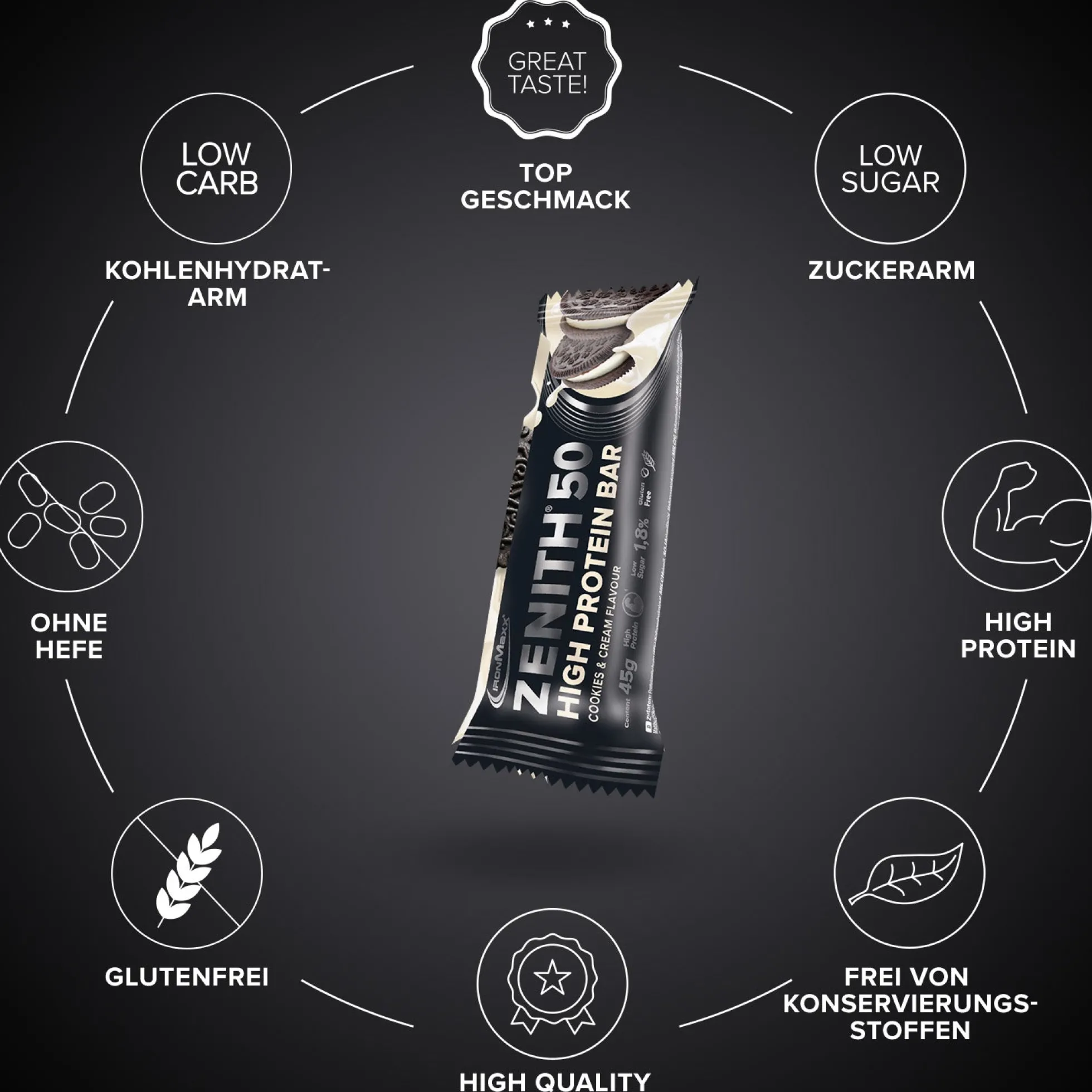 ZENITH® 50 Protein Riegel (45g)