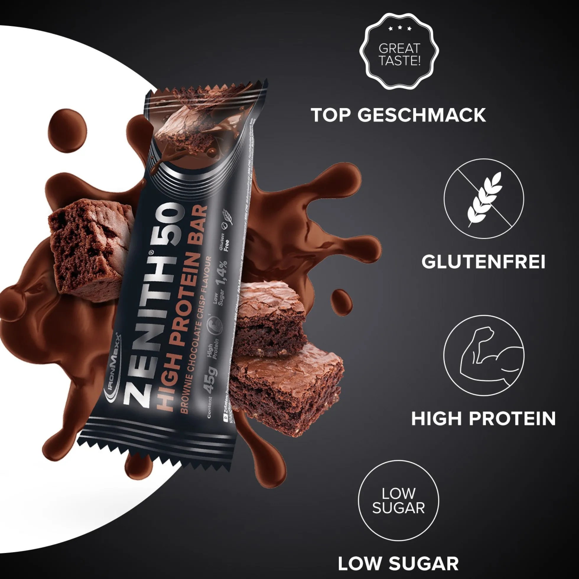 ZENITH® 50 Protein Riegel (16x45g)