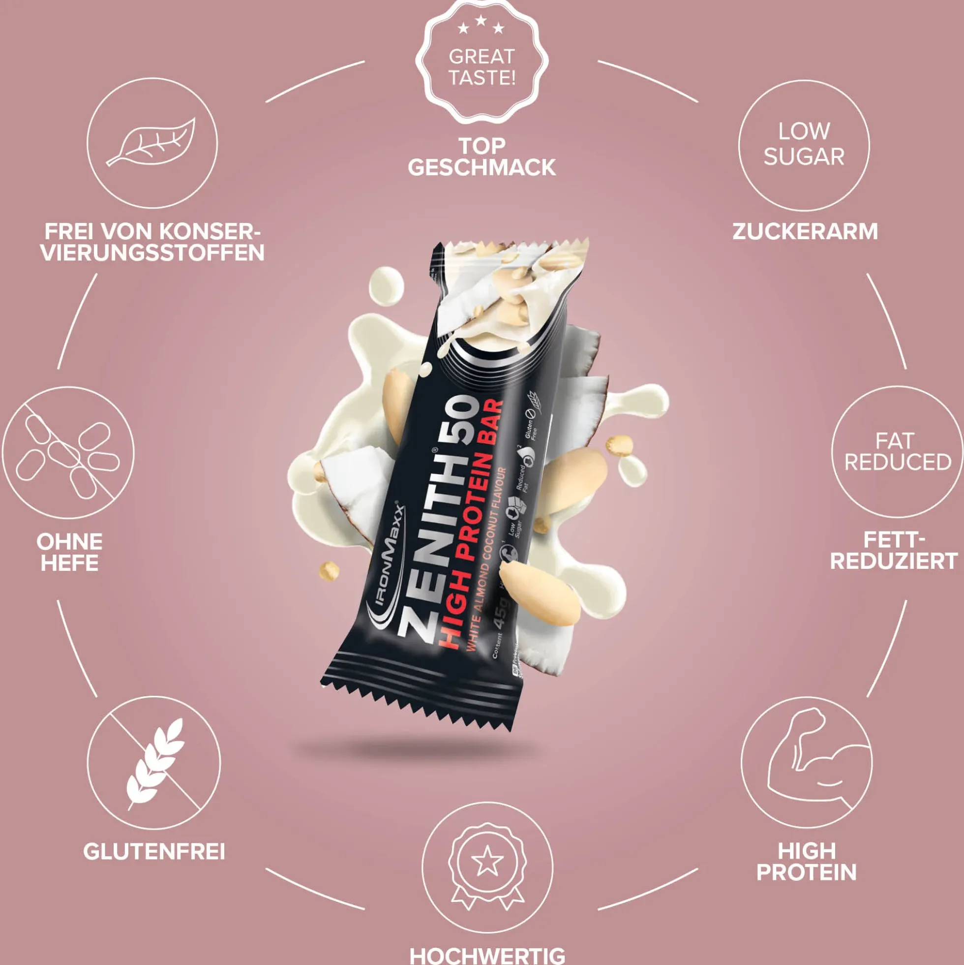ZENITH® 50 Protein Riegel (16x45g)